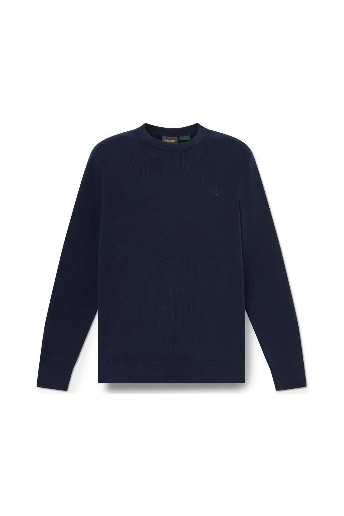 pull - casual - homme - 100% coton - girocollo - bleu marine 2/3