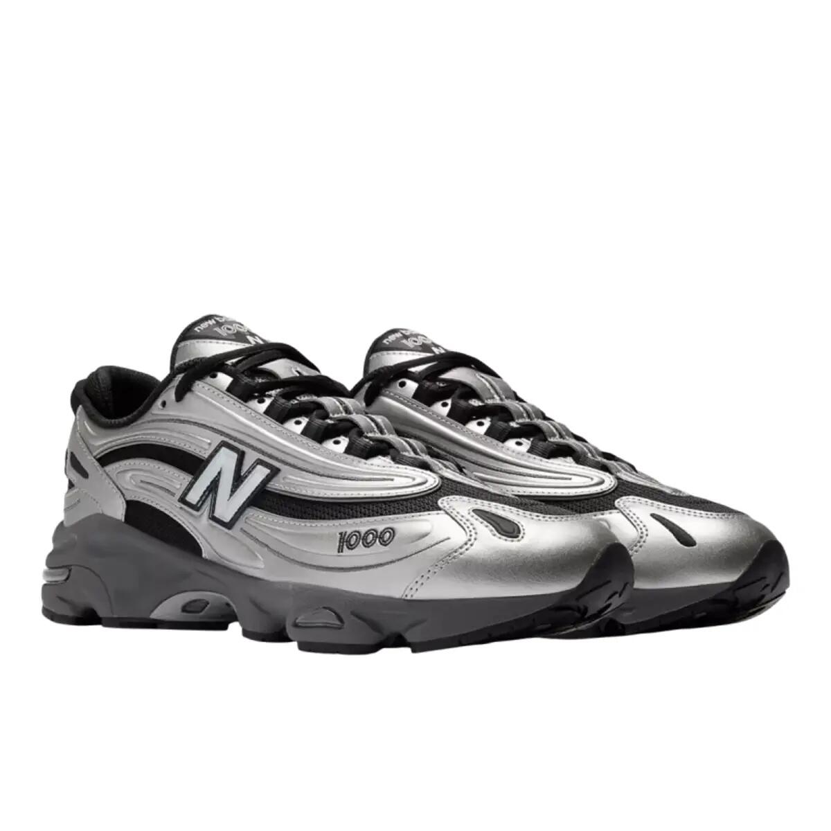 New Balance 1000 Nero Argento Metallico 3/5