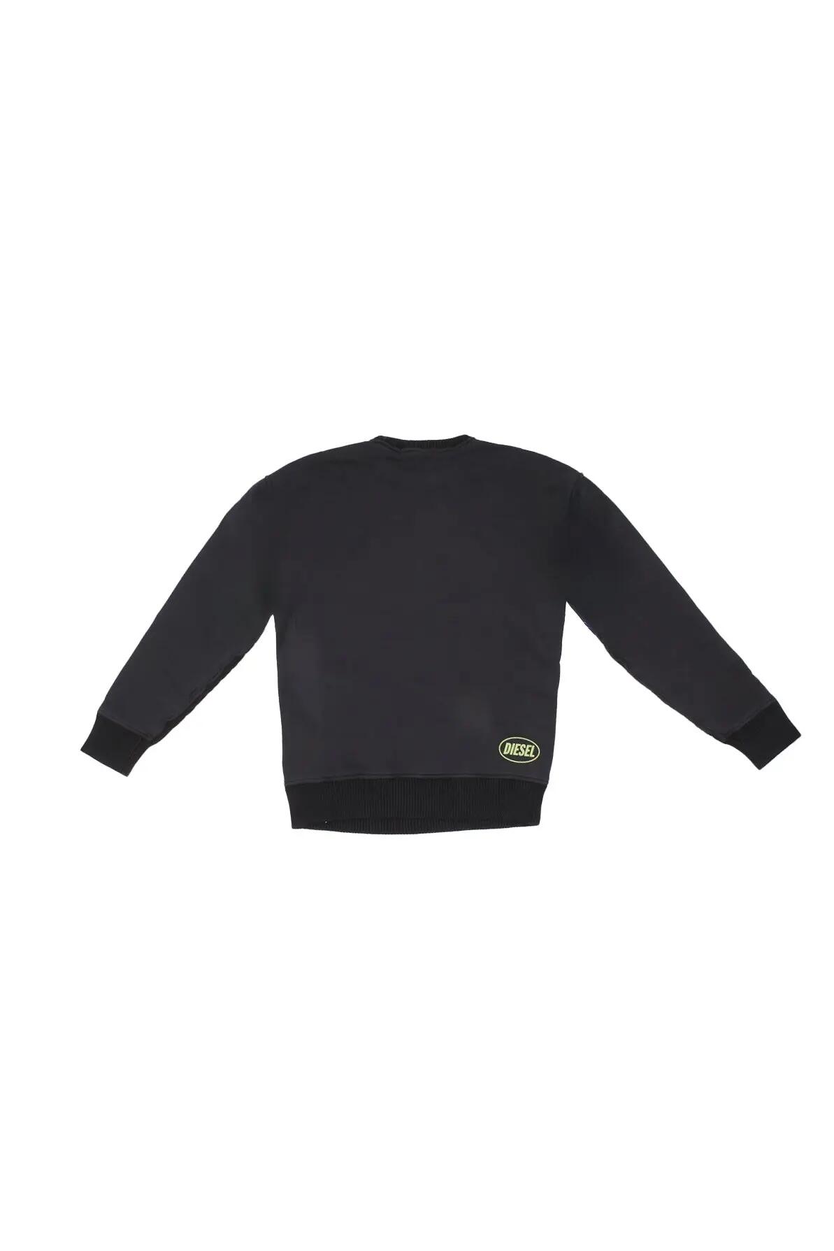 diesel bambino felpa j02434 0ghan k900 kobertoround over nero 2/2