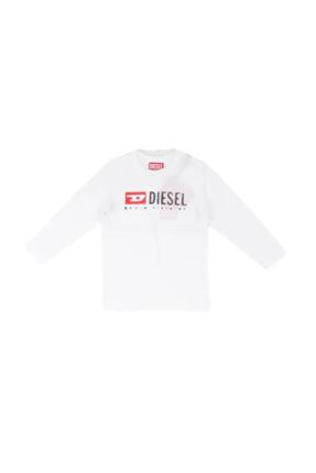 T-shirt manches longues Garçon Diesel Blanc