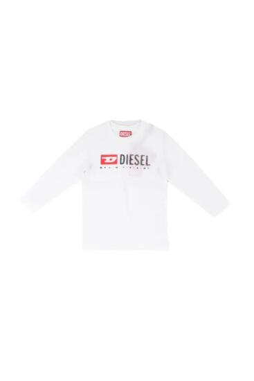 T-shirt manches longues Garçon Diesel Blanc