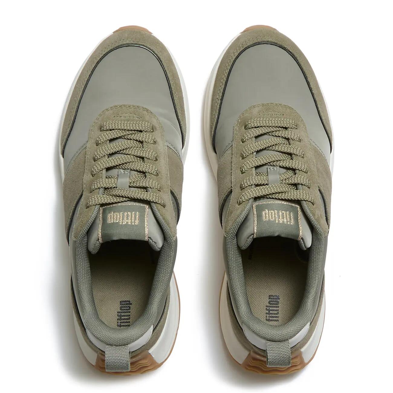 FITFLOP F-Mode Flow Mesh Metallic Trainers  GRIJSGROEN 40 5/7
