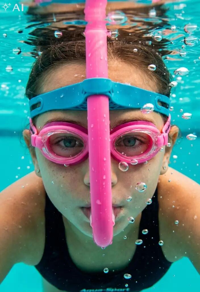 Rurka czołowa treningowa dla dzieci Aqua-Sport Lumo Junior Snorkel Front 3/7