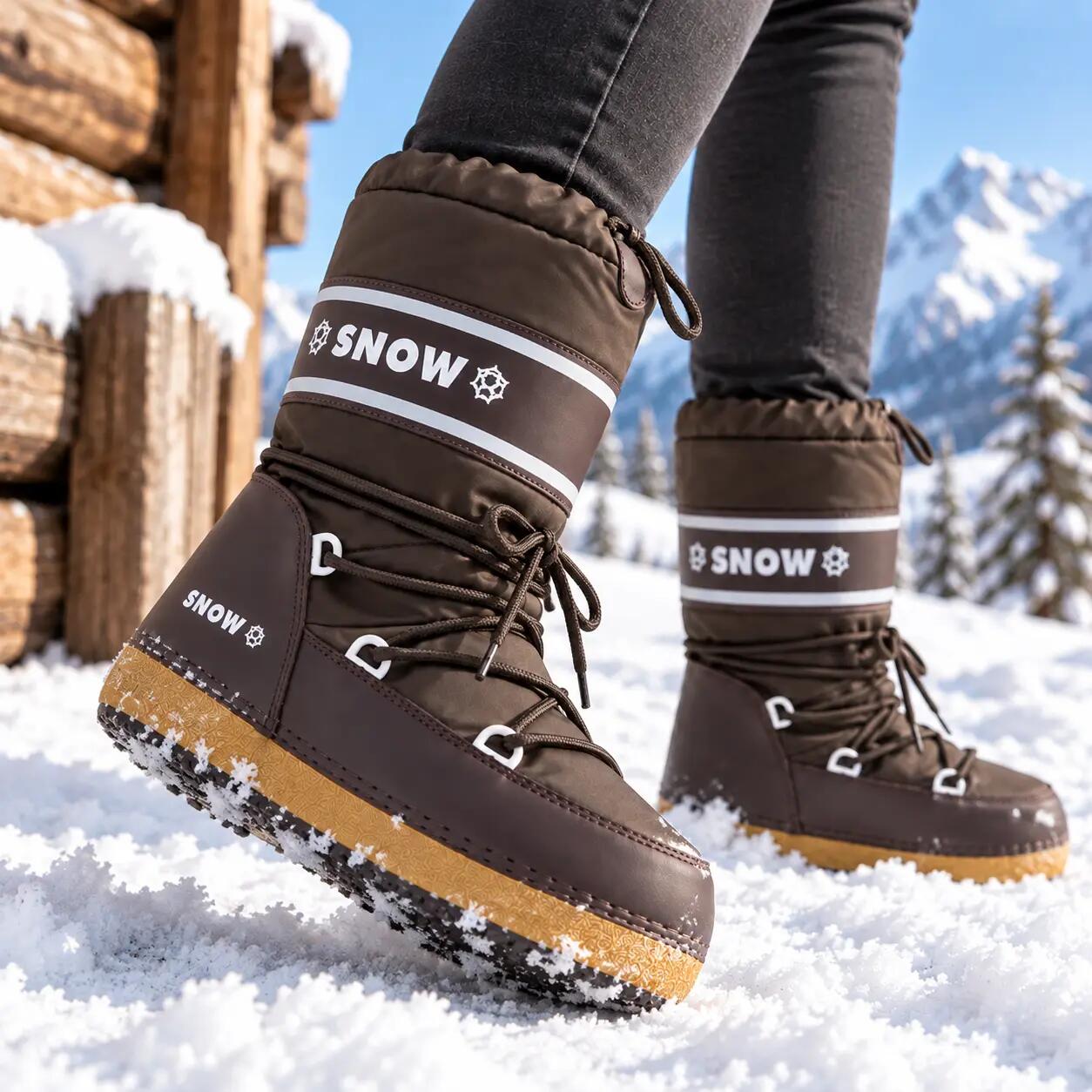 Snowboots Schneeschuhe Winterstiefel Warm Größe 36-38 5/6