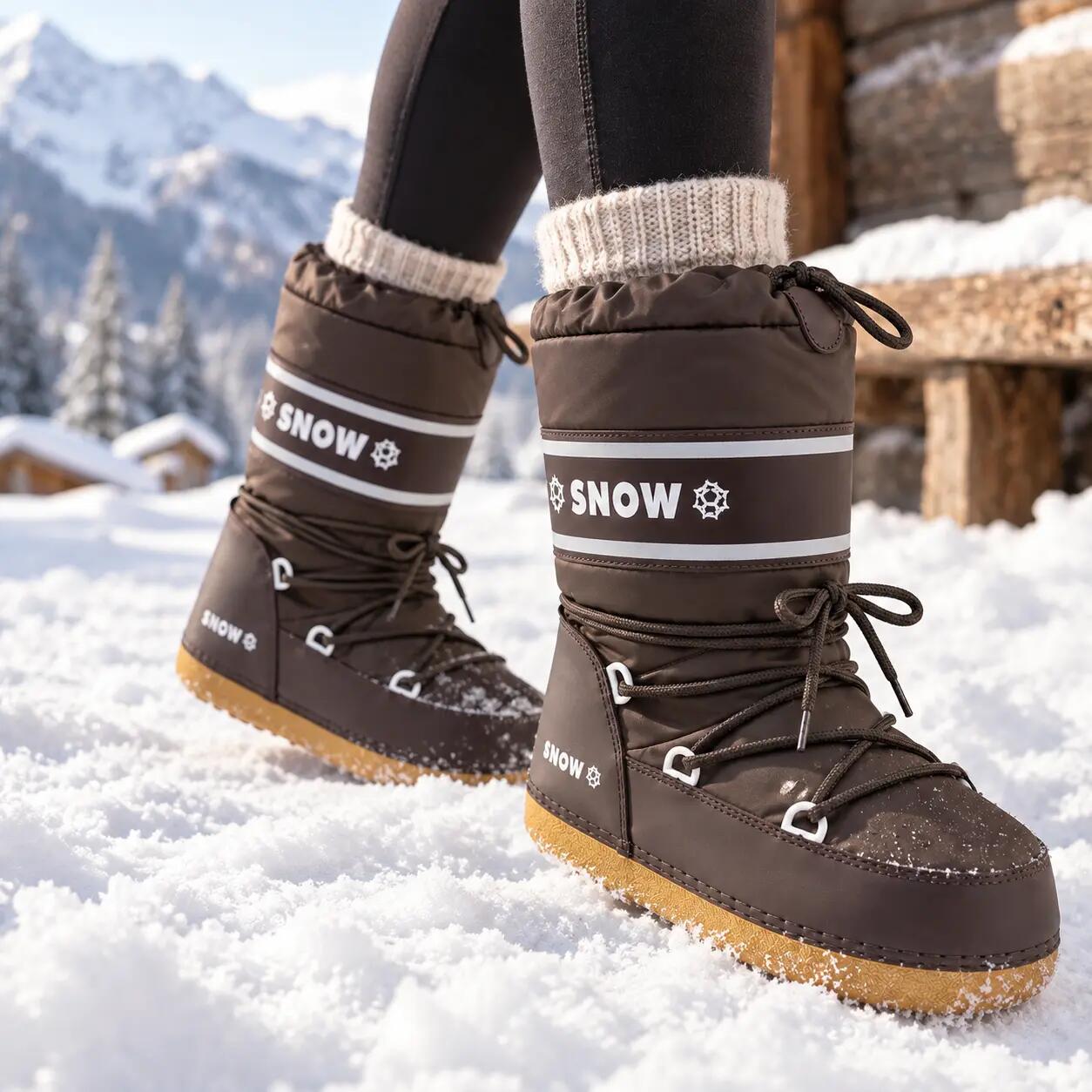 Snowboots Schneeschuhe Winterstiefel Warm Größe 36-38 3/6