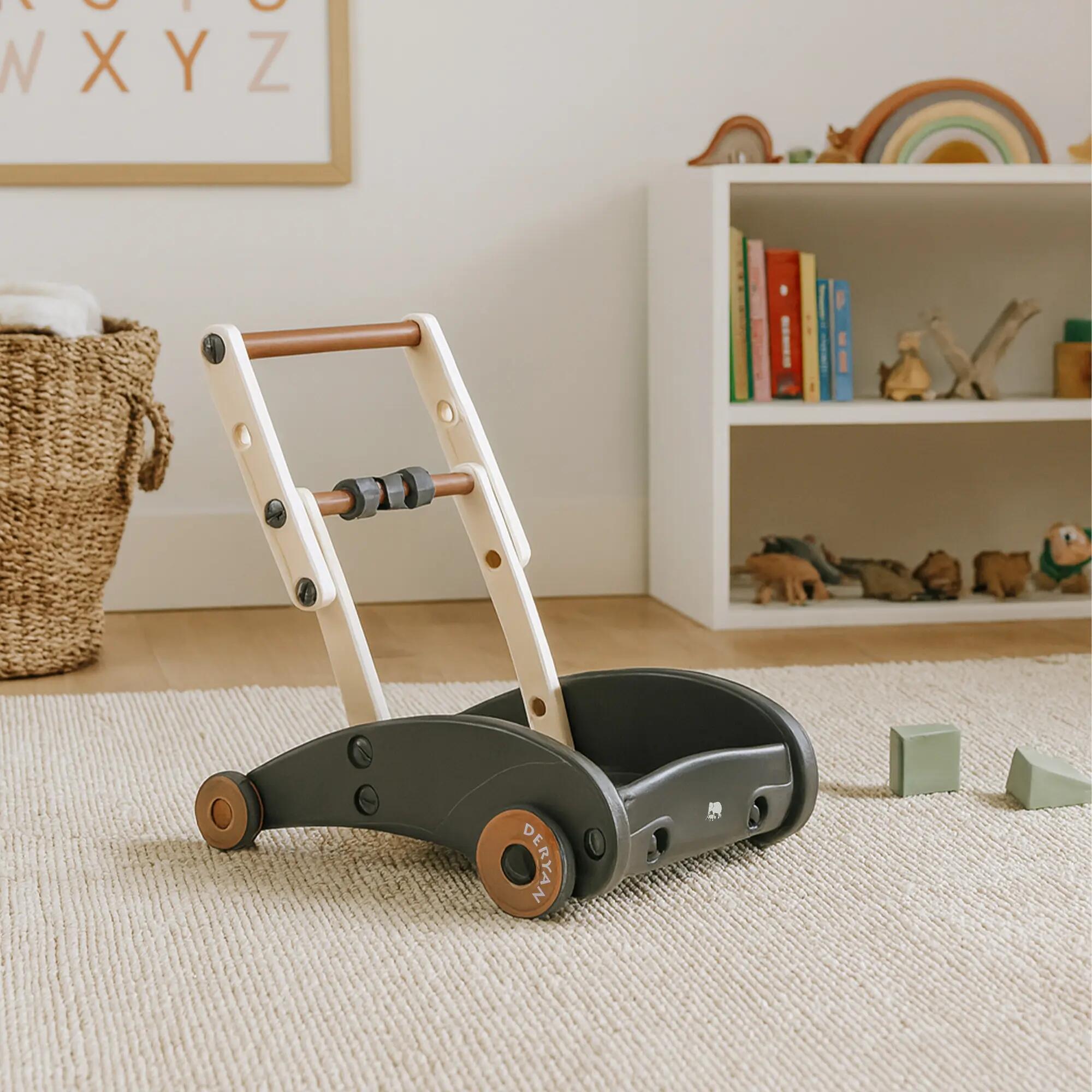 Deryan Mace Luxe Trotteur Bébé - Trotteur Enfant - Noir/Crème 3/5