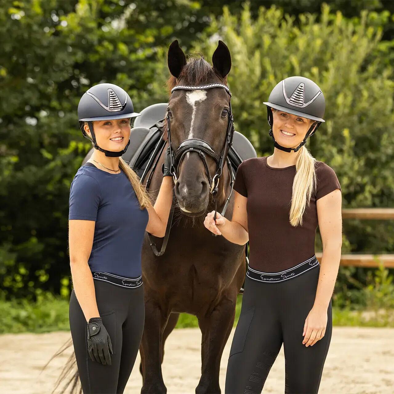 Casco de equitación con visera de polo QHP Toledo 6/7