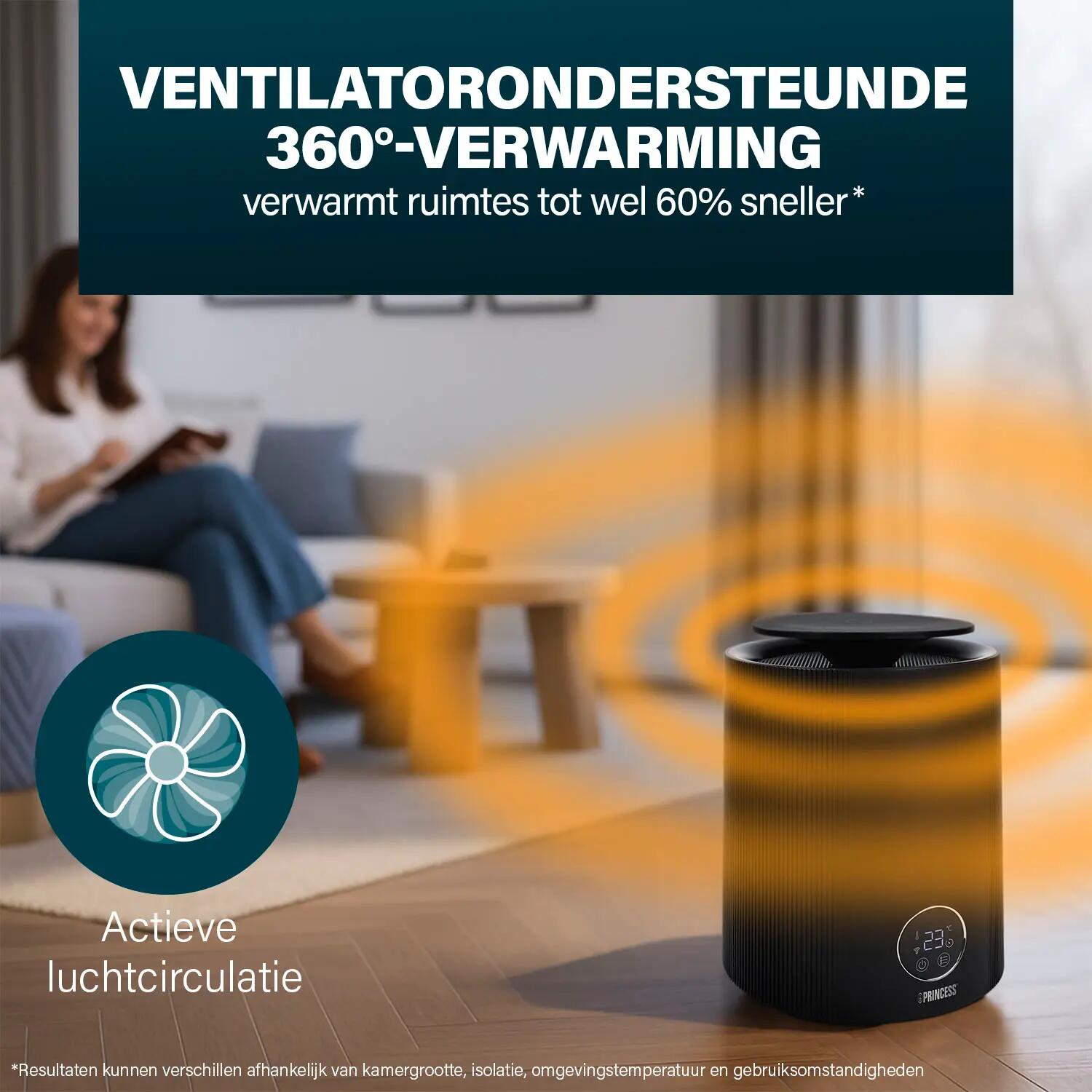 Smart Keramische Kachel - 2000W - WiFi - Timer - Zwart 6/7