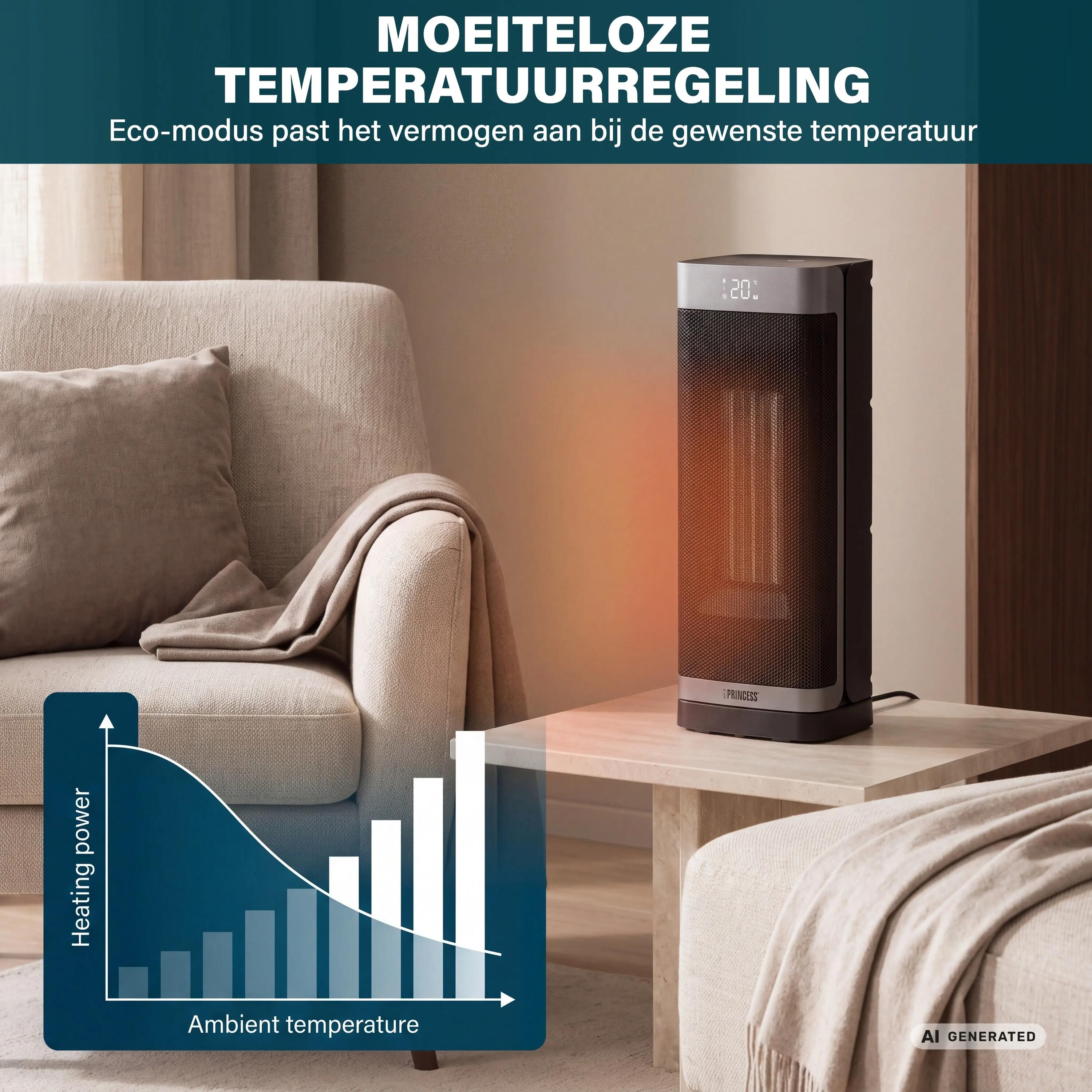 Keramische Campingkachel - 2000W - Afstandsbediening - Timer - Zwart 7/7