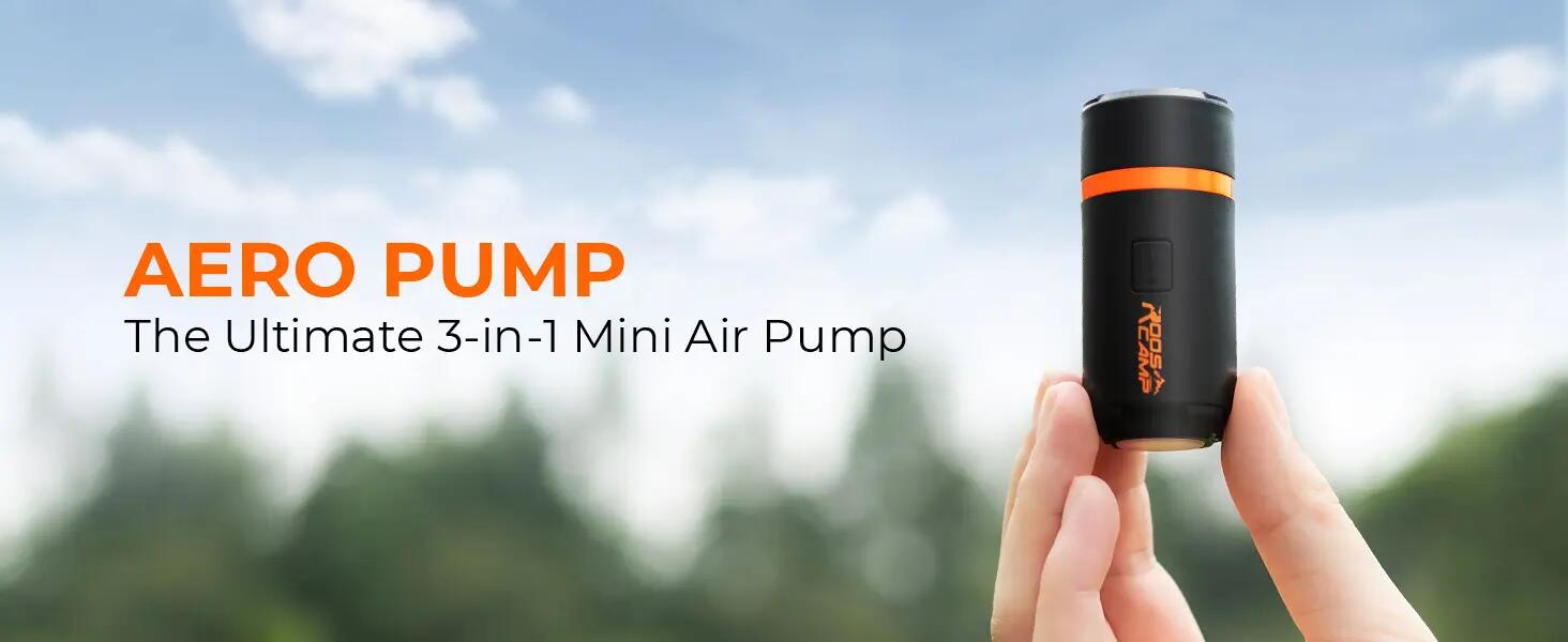 RoosCamp Aero Pump 3-in-1 Mini Luchtpomp – Draagbare Elektrische Luchtpomp 2/15