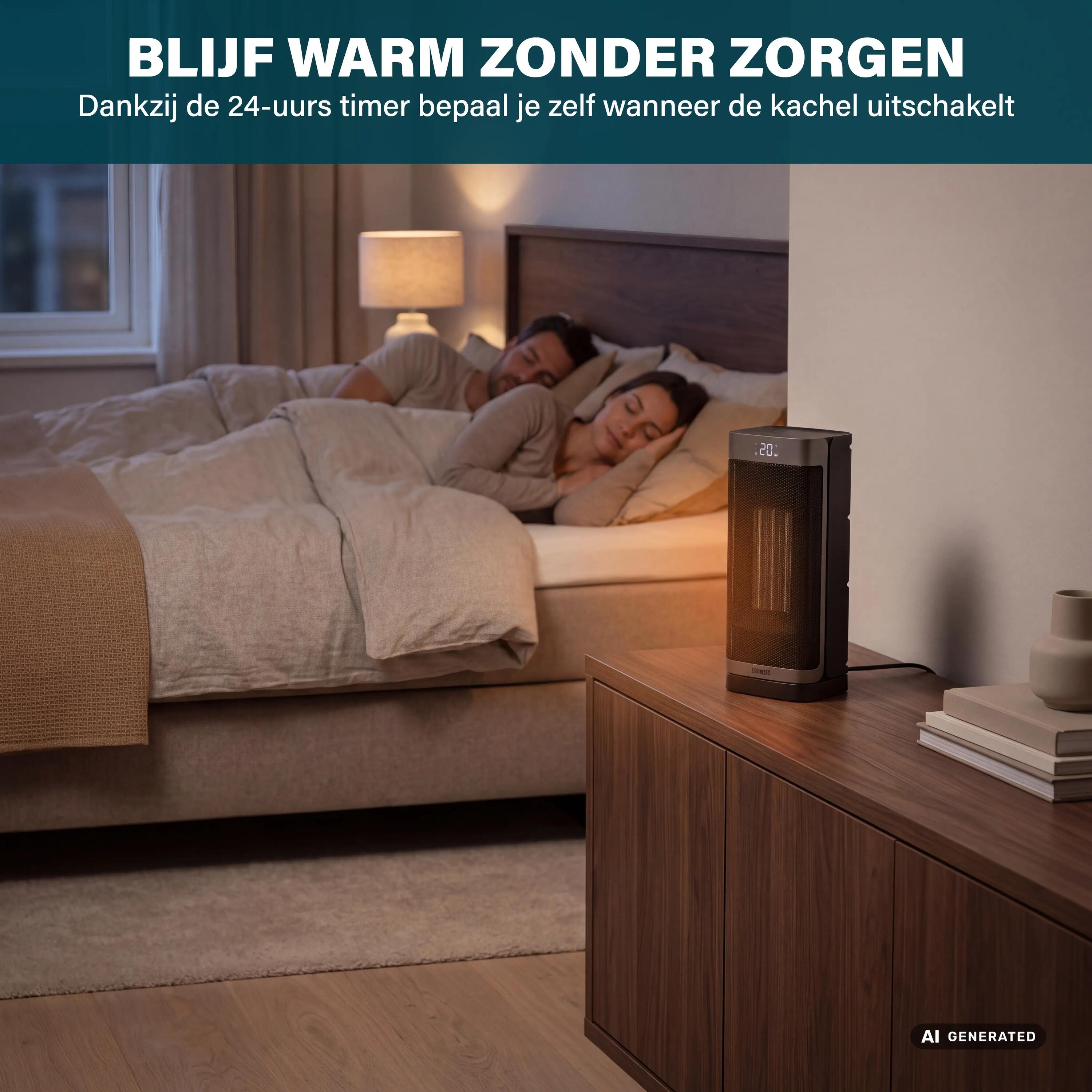 Keramische Campingkachel - 2000W - Afstandsbediening - Timer - Zwart 3/7