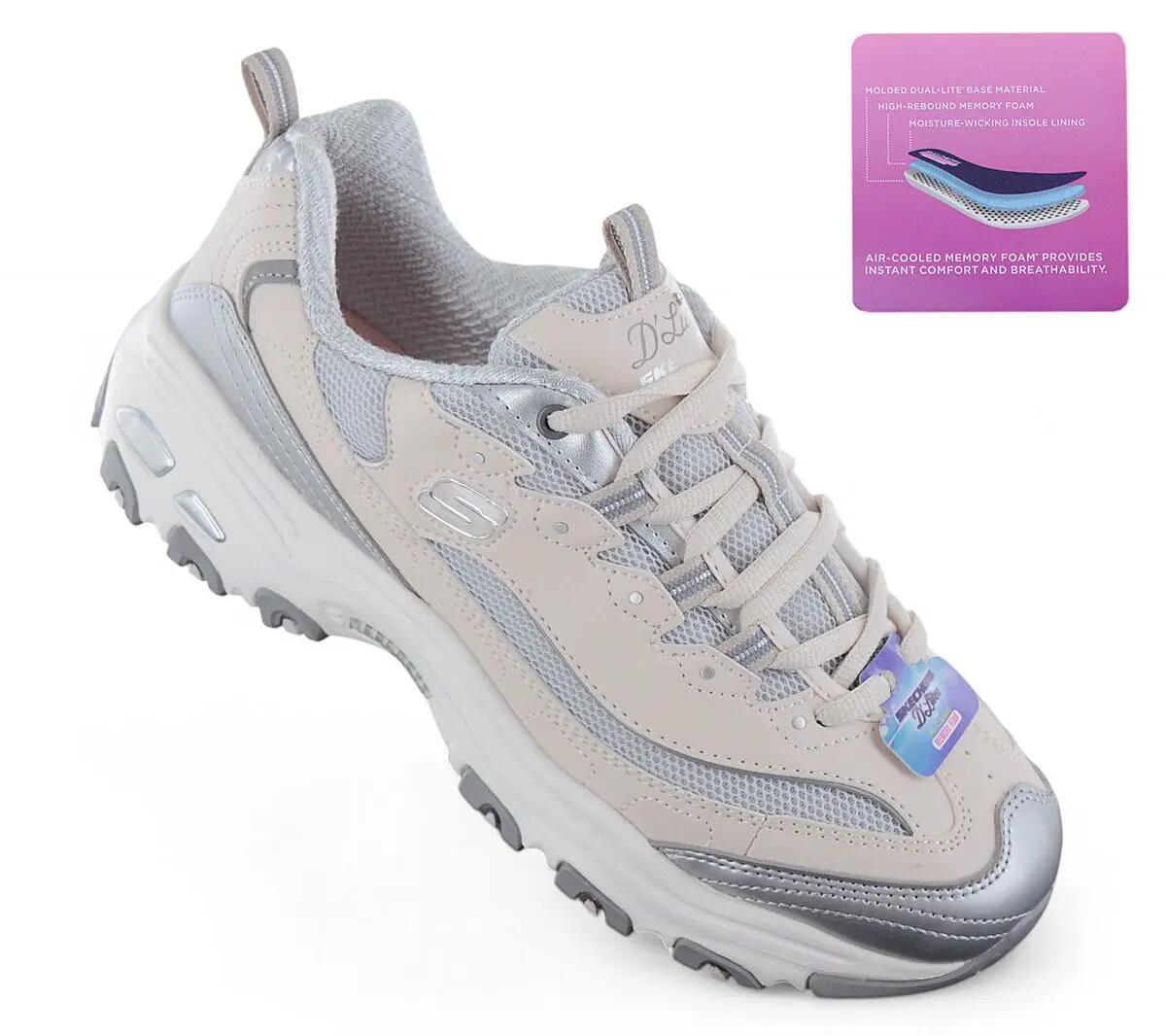 Damen - Skechers D Lites - 150246-Ntsl - Beige 2/6