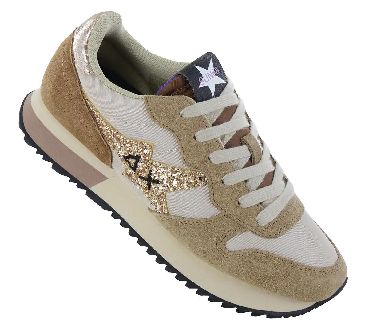 Damskie - Sun68 Stargirl Glitter Logo - Z44210-16 - Beżowy 2/6