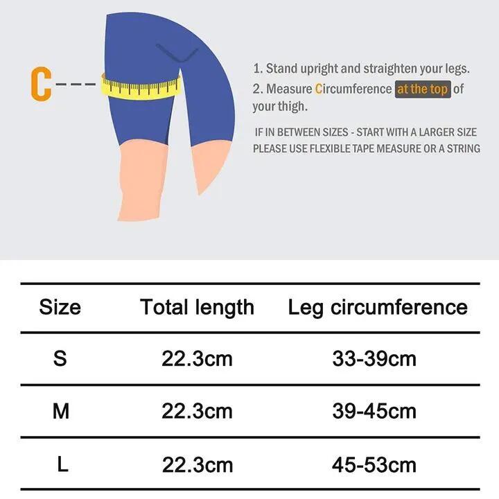 Ensemble de 2 manchons de compression pentru coapsa, Cozevdnt, nylon, noir, M 5/6