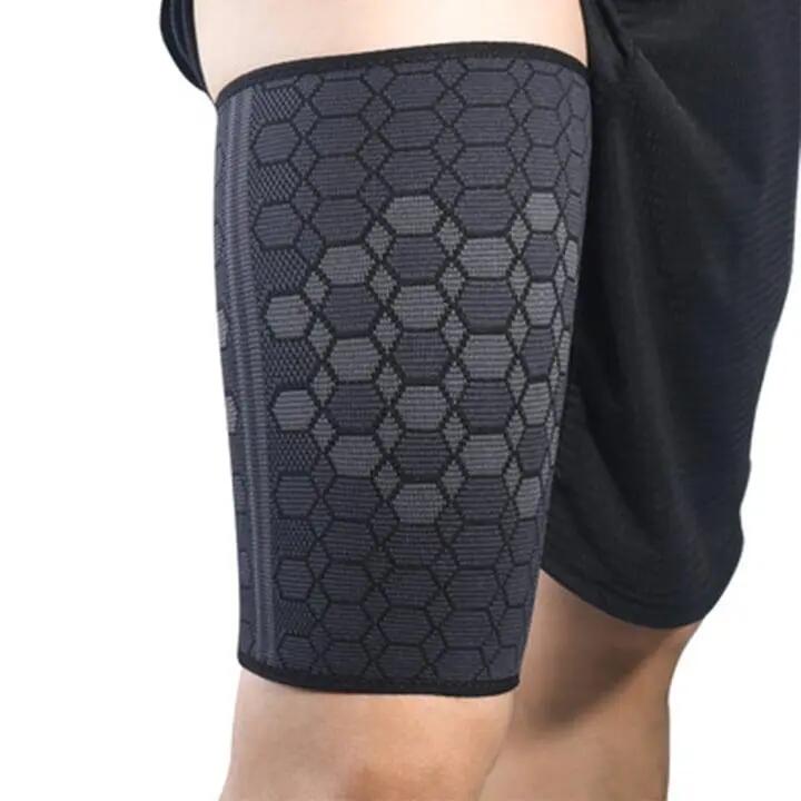 Ensemble de 2 manchons de compression pentru coapsa, Cozevdnt, nylon, noir, M 2/6