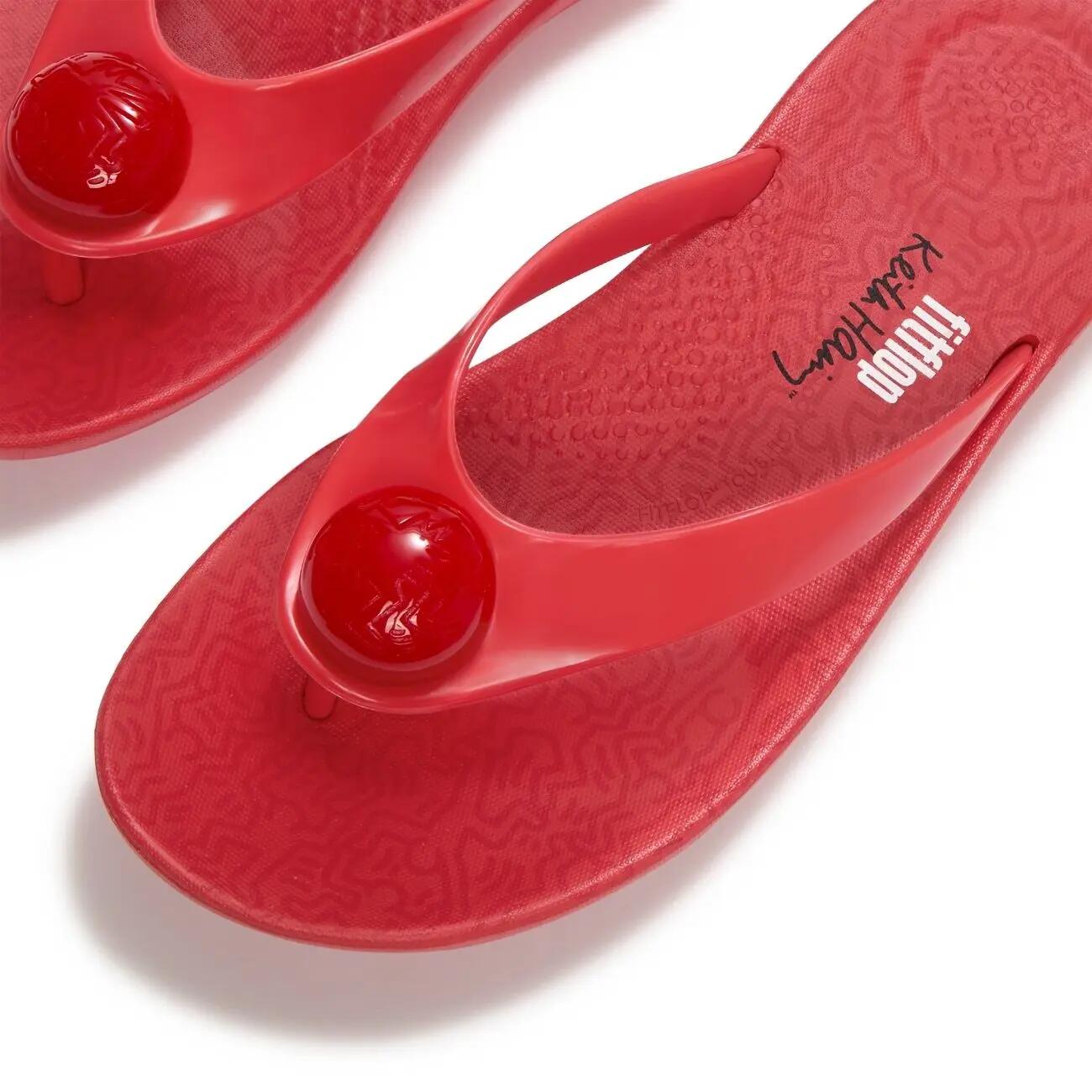 FitFlop Fitflop X Keith Haring Iqushion Button Flip-Flops  ROOD 39 5/7