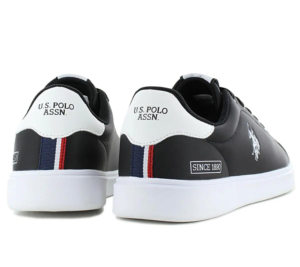 Męskie - U.S. Polo Assn. Altena - Byron001a-Blk-Whi03 - Czarny 3/6
