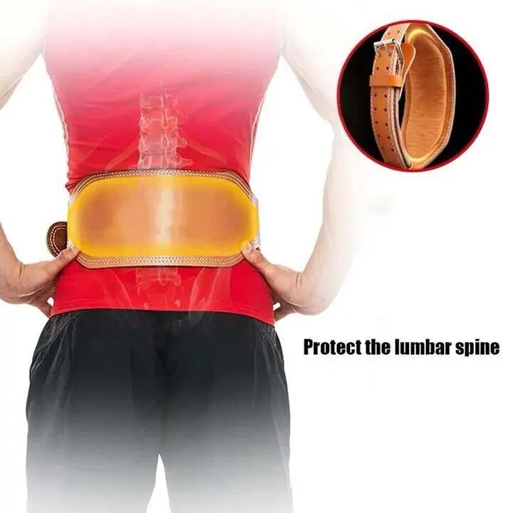 Ceinture lestée QttvbTna, cuir véritable, marron, M-XL 7/7