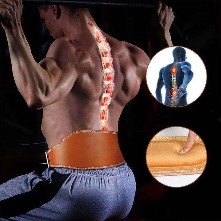 Ceinture lestée QttvbTna, cuir véritable, marron, M-XL 4/7