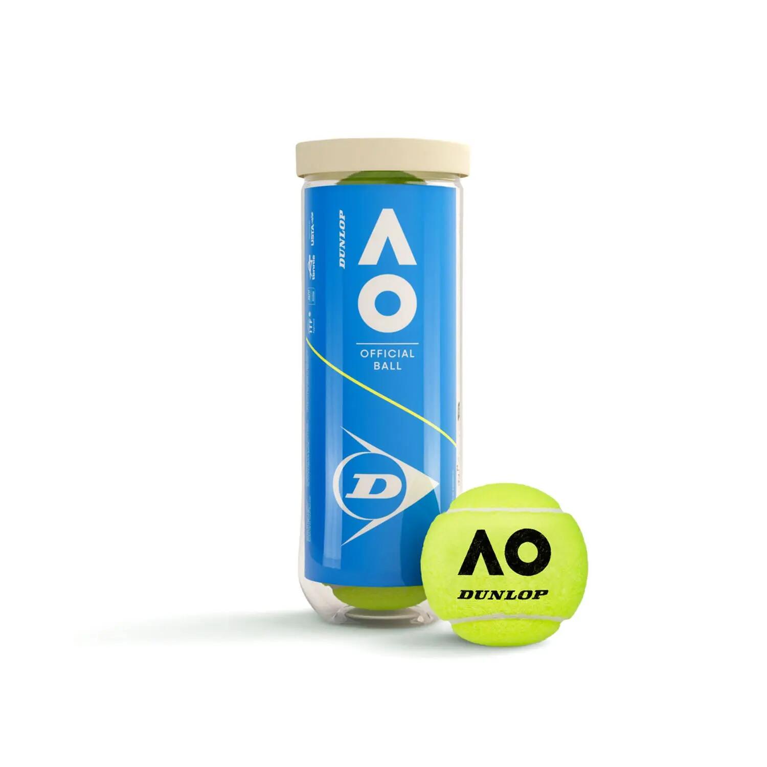 Tube De 3 Balles Dunlop Open D'australie 4/4