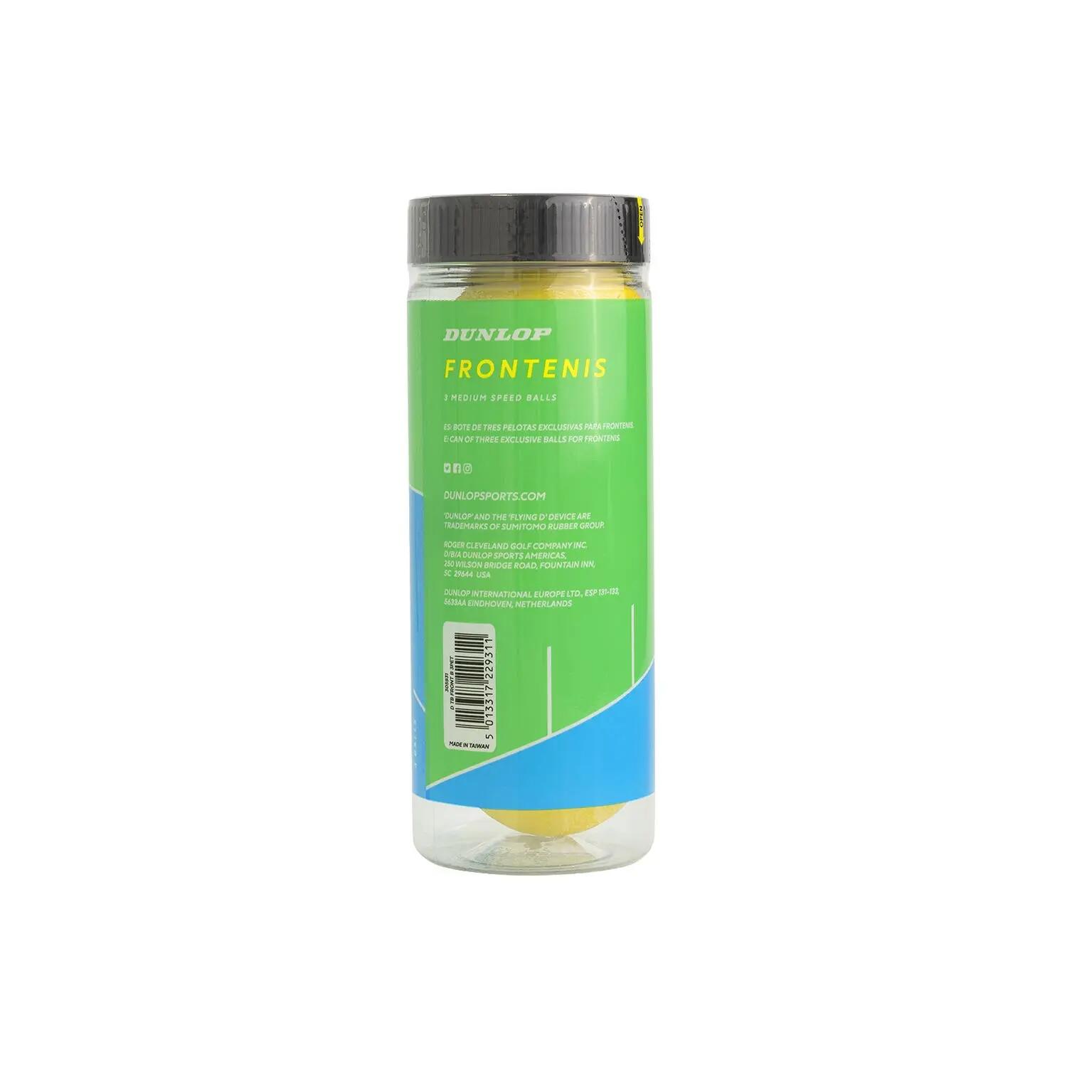 Tube De 3 Balles Dunlop Frontenis 2/3