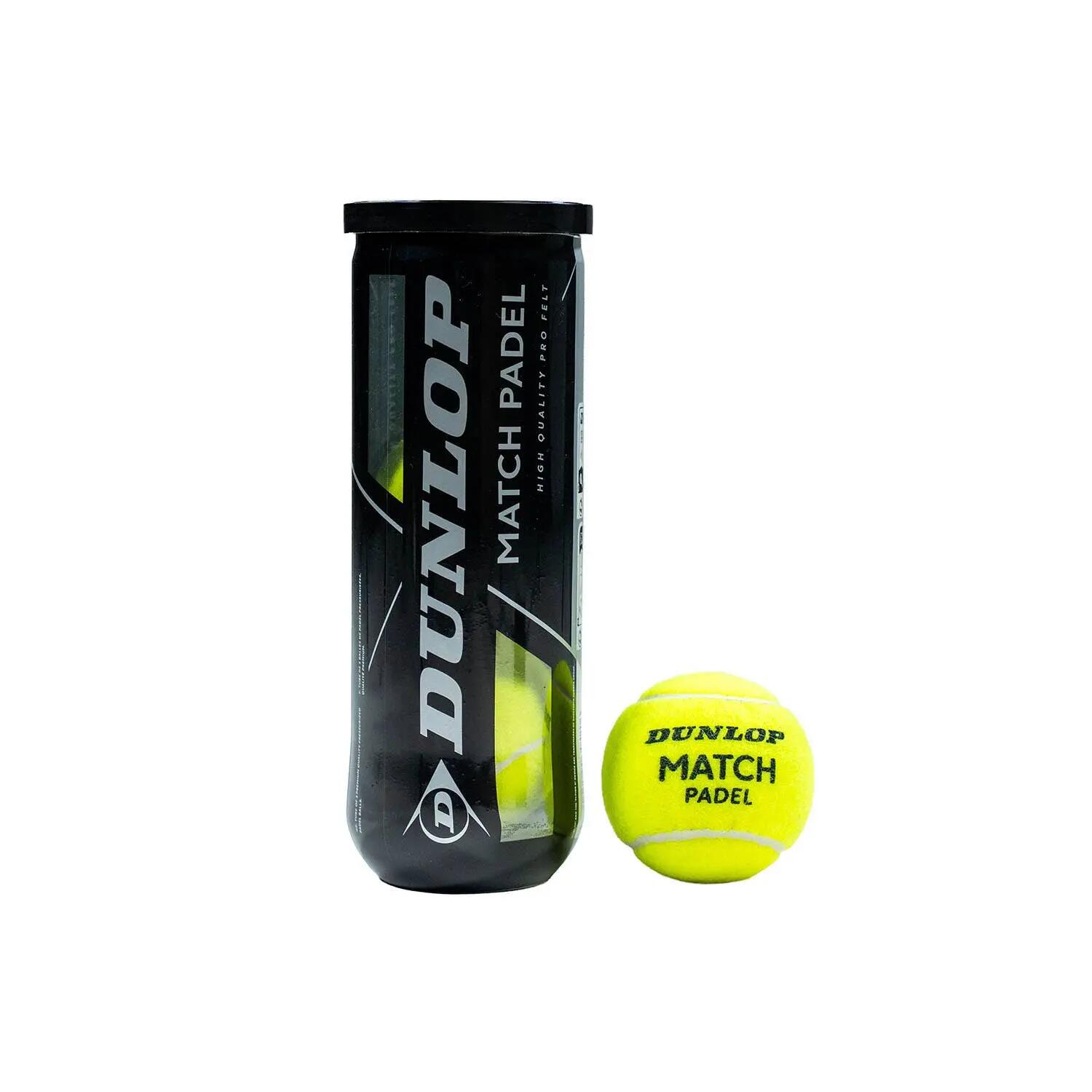PACK OF 3 BALLS DUNLOP MATCH PADEL 2/2