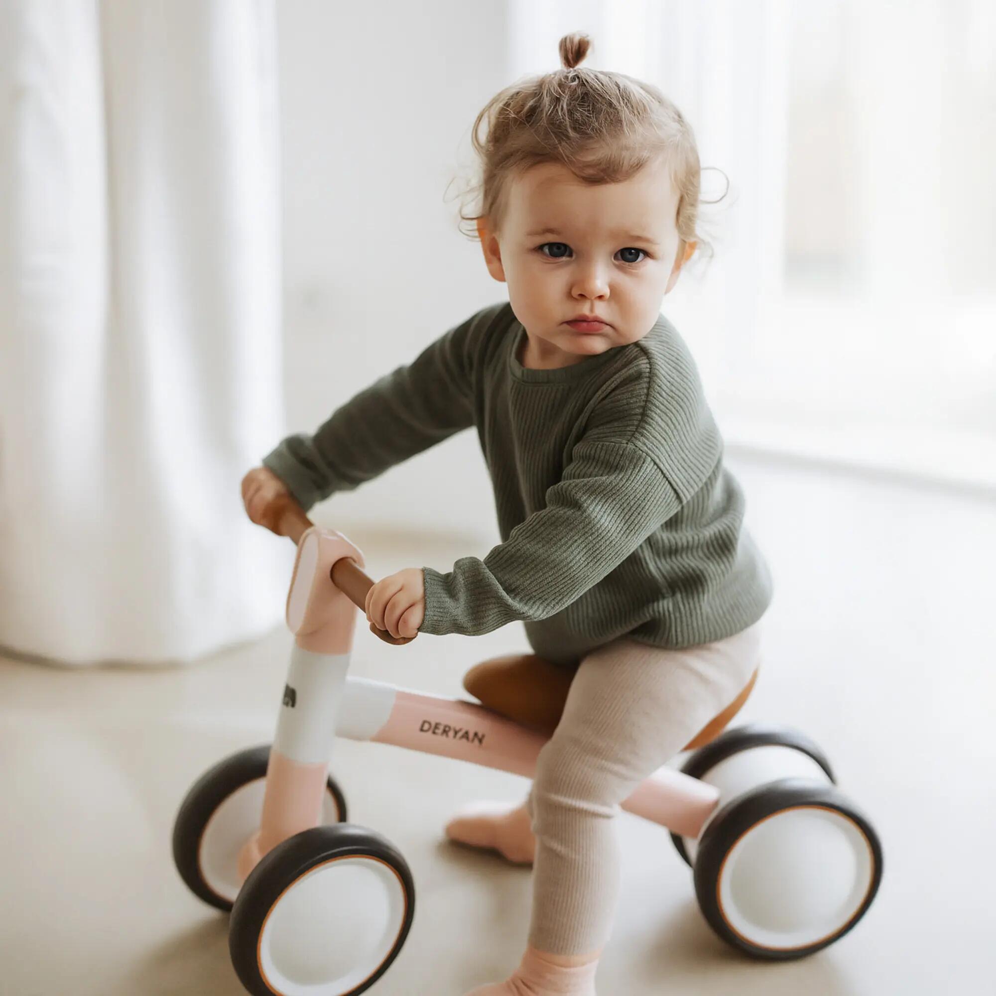 Deryan Milo Luxe Loopfiets - Peuterfiets voor 1 tot 3 Jaar - Roze 3/7