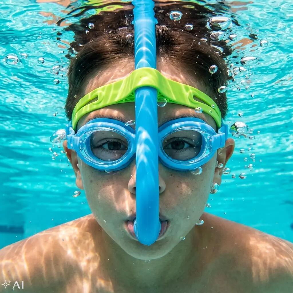 Rurka czołowa treningowa dla dzieci Aqua-Sport Lumo Junior Snorkel Front 3/7