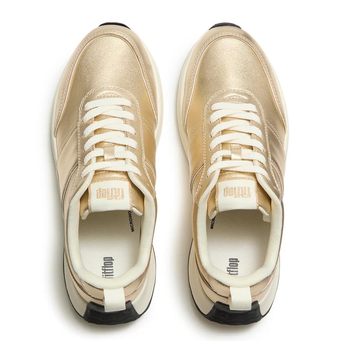 FITFLOP F-Mode Flow Leather Trainers  GOUD 40 5/7