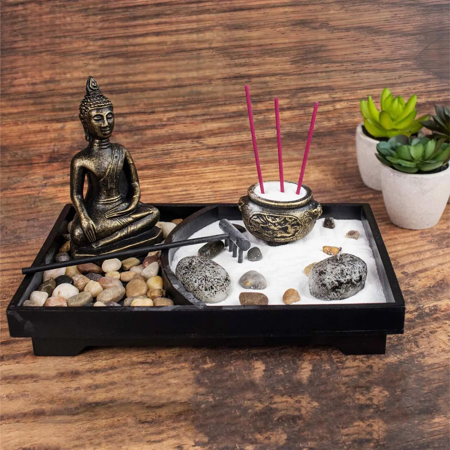 Mini Zen Garden Buddha Incense Stick Holder 9/10