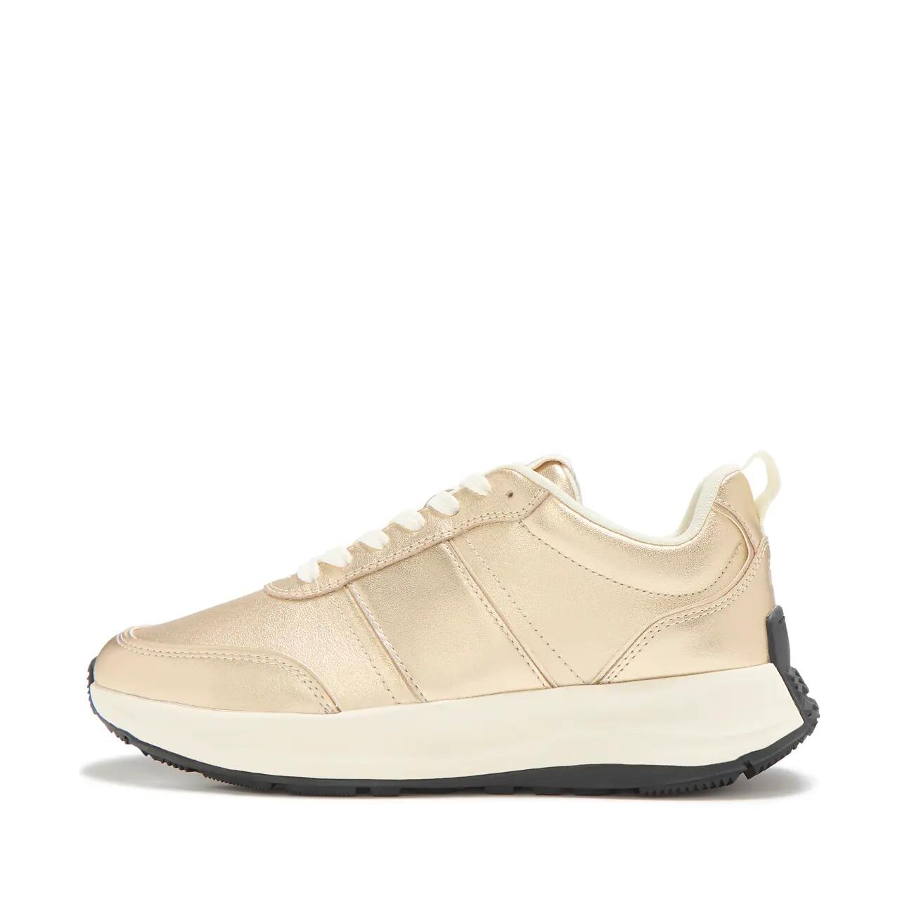 FITFLOP F-Mode Flow Leather Trainers  GOUD 40 3/7