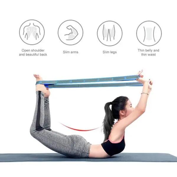 Bande d'étirement, bande d'étirement DEHUB pour la gymnastique avec 11 boucles, 4/5