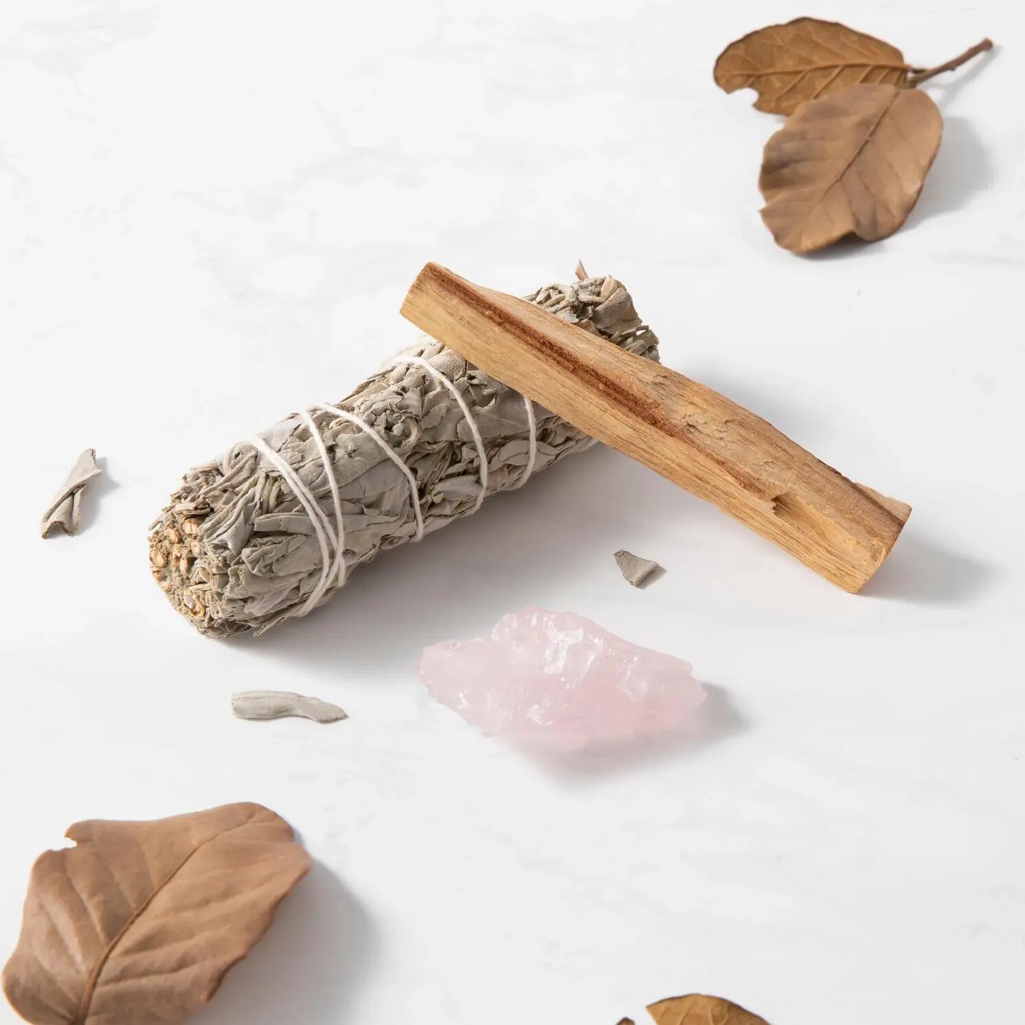 Smudge Incense Ritual Set, 3-Piece, Rose Quartz 5/5