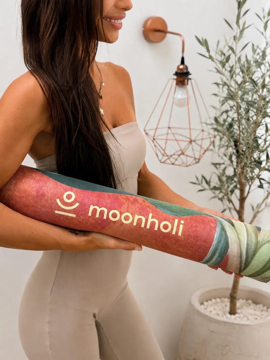 Mata podróżna do jogi Moonholi Terracotta z funkcją składania 2/3
