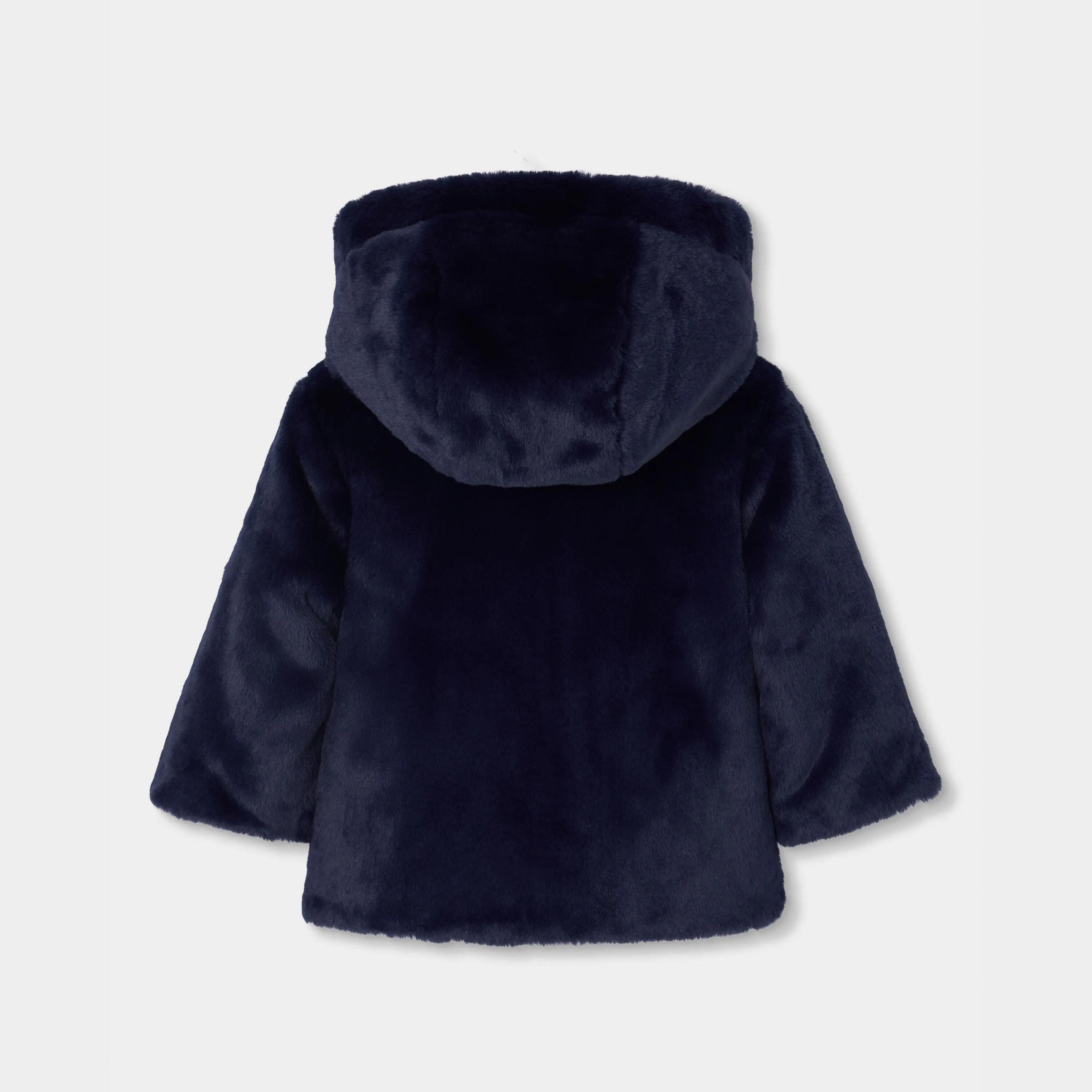 Parka tejido técnico reversible niña azul marino 6/7