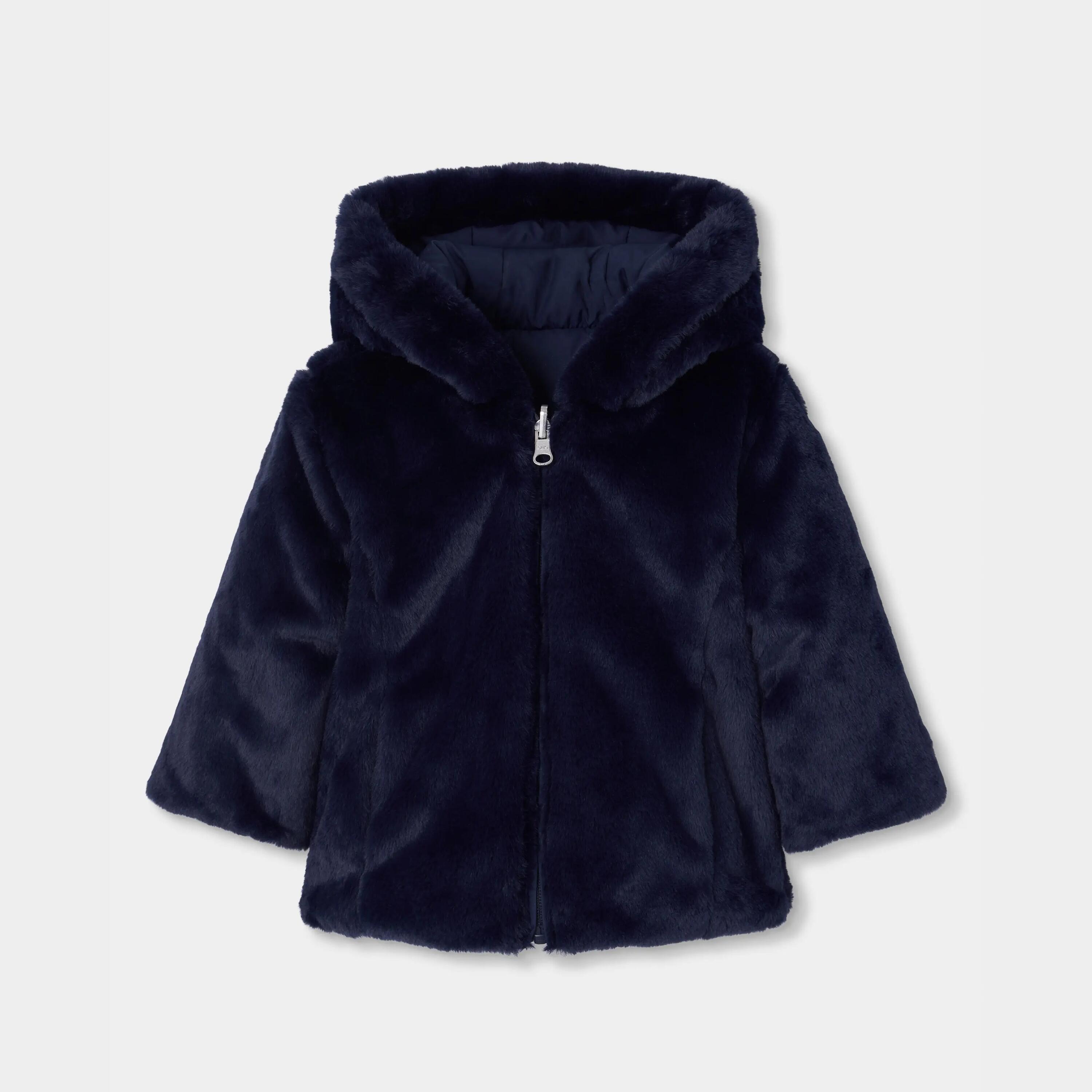 Parka tejido técnico reversible niña azul marino 4/7