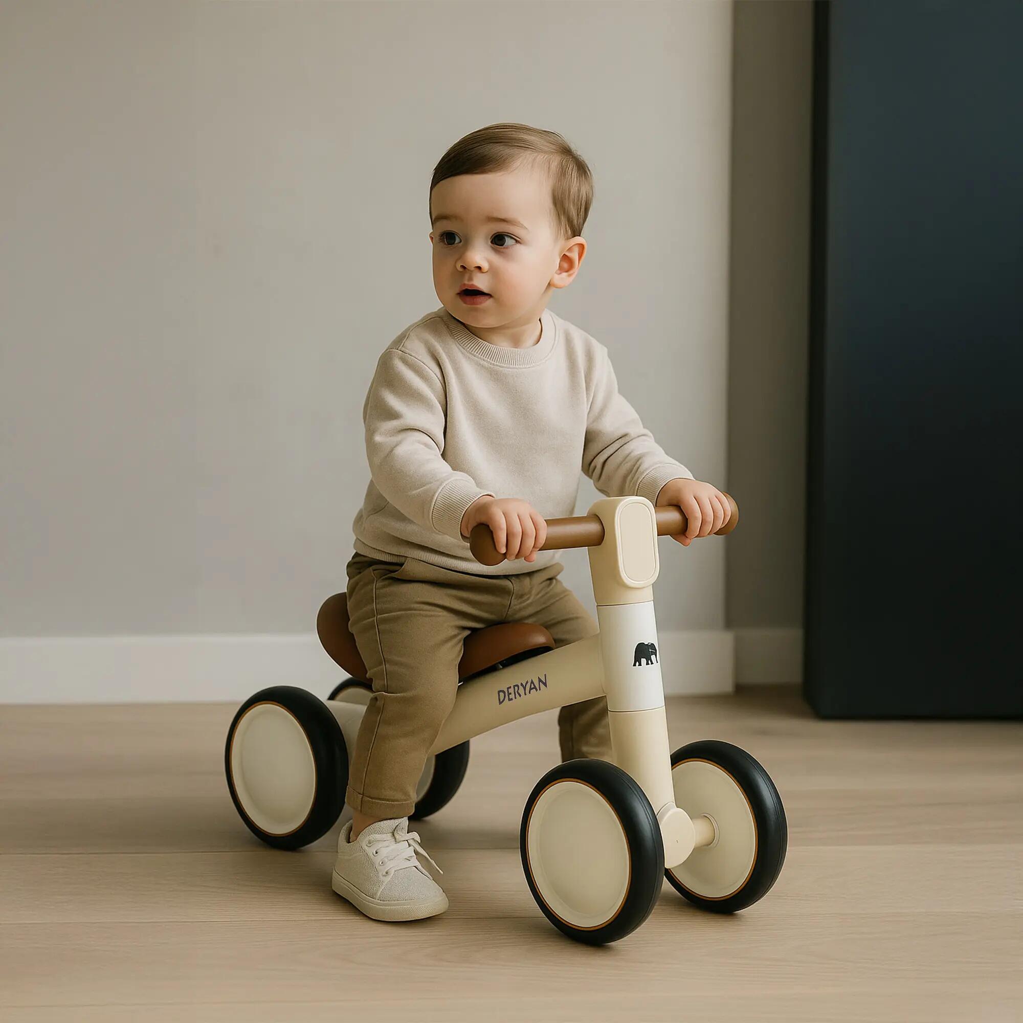 Deryan Milo Luxe Bicicleta sin Pedales - 1-3 Años - Crema 6/7