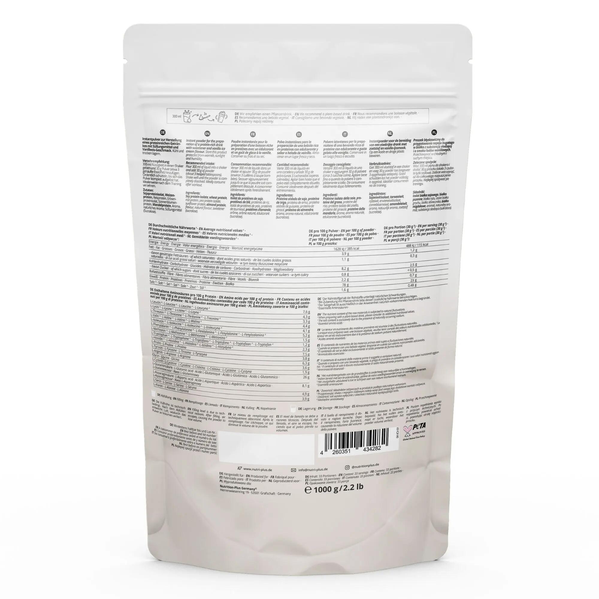 Poudre protéinée 6K 1000 g - Glace à la vanille 2/5