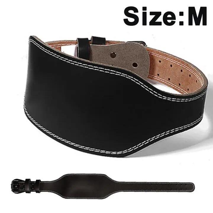 Ceinture de musculation QttvbTna, cuir, soutien lombaire, noire, M 2/6