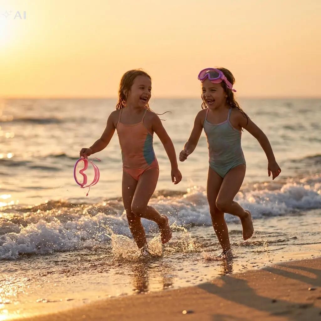 Okulary zatyczki pływackie dla dzieci na basen Aqua-Sport Junior Reef Ranger 6/7
