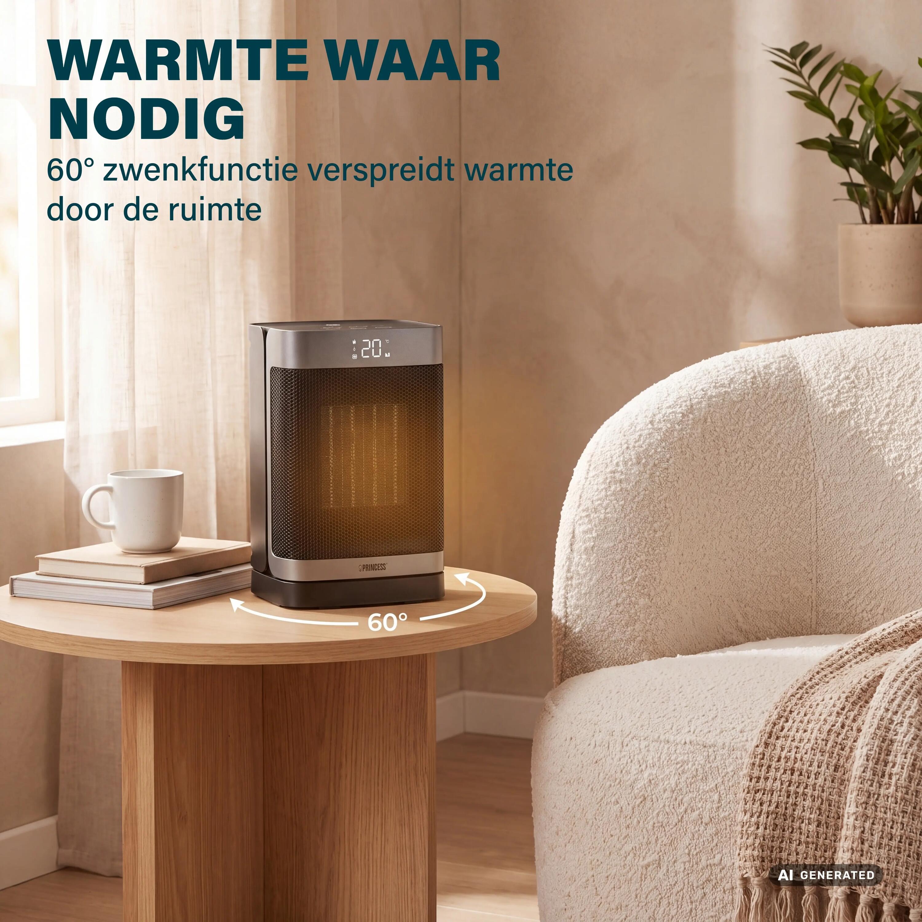Keramische Campingkachel - 1500W - Afstandsbediening - Timer - Zwart 4/7