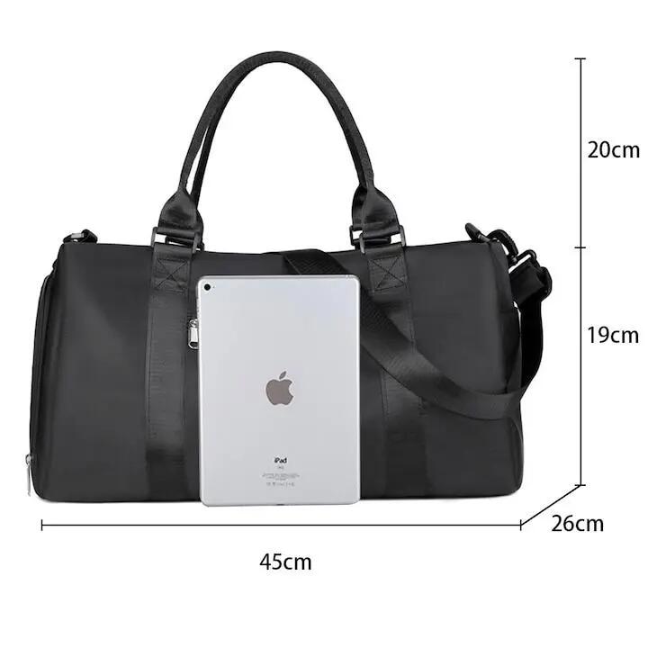 Sac de fitness, QttvbTna, cőpőrekesz, fekete, 45x26x19cm 2/6