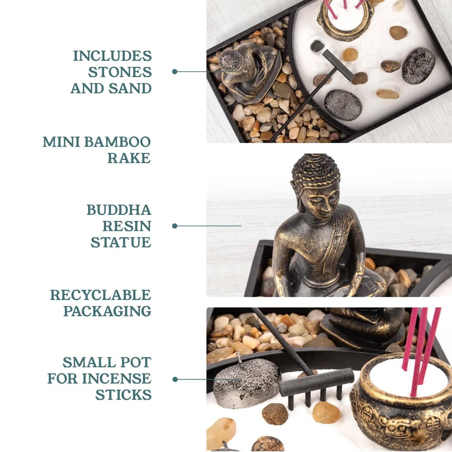 Mini Zen Garden Buddha Incense Stick Holder 4/10