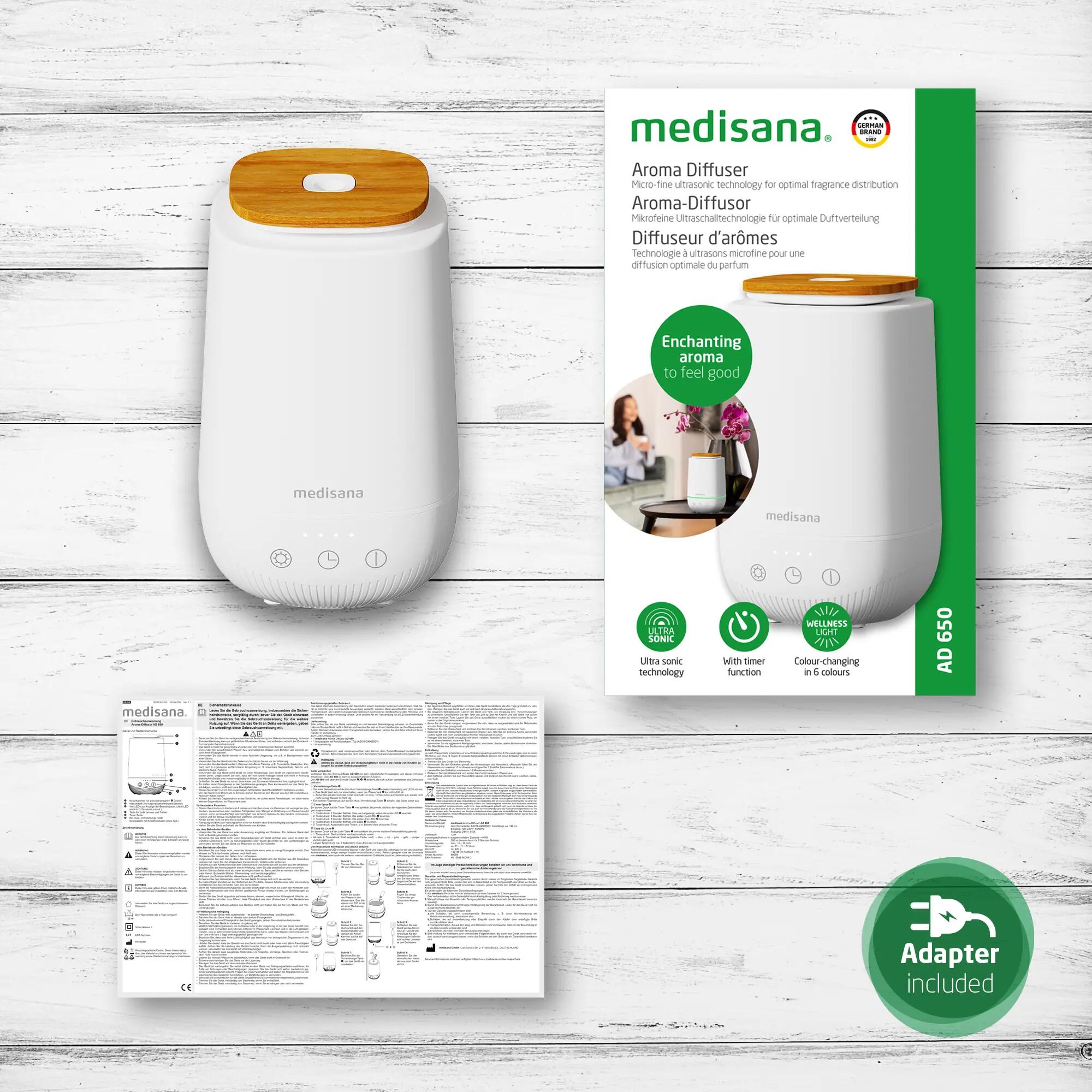 medisana AD 650 diffuseur ultrasonique éclairage 6 couleurs 6/6