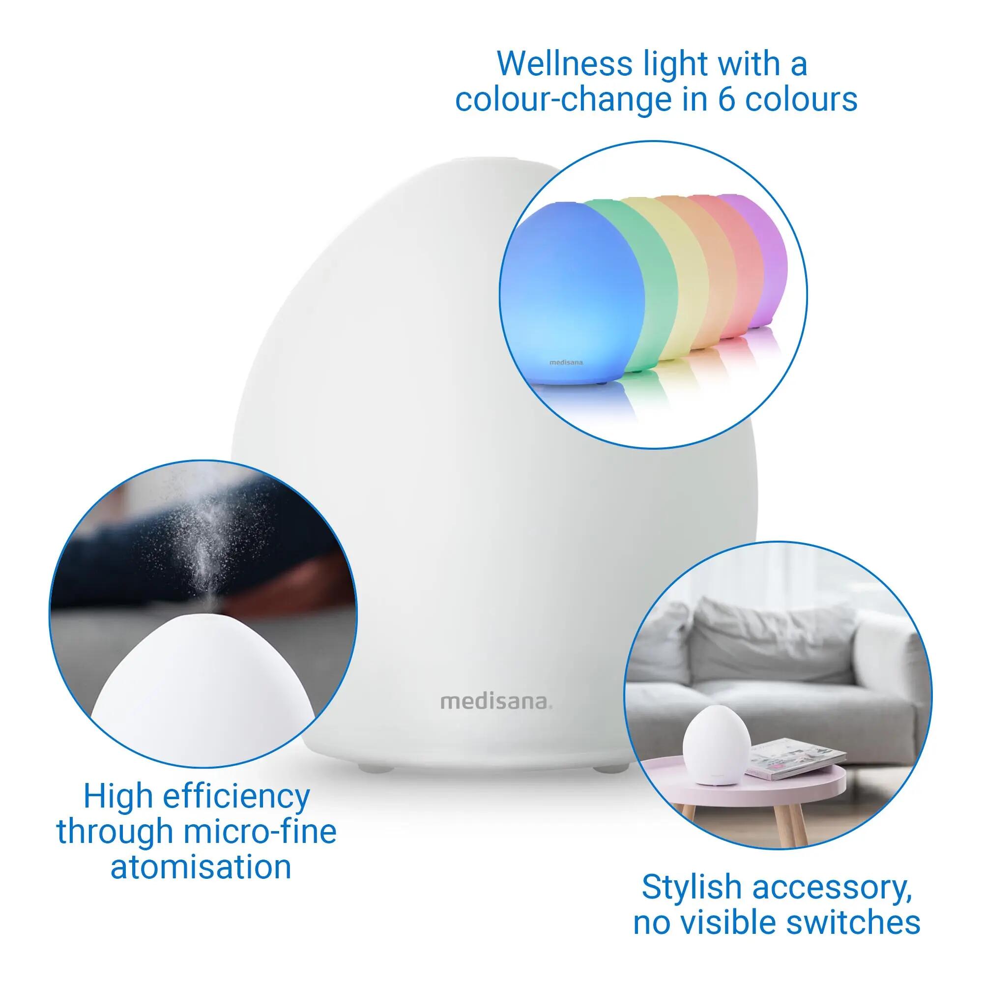 Difusor de aromas AD 635 ultrasónico y luz ambiental 3/4