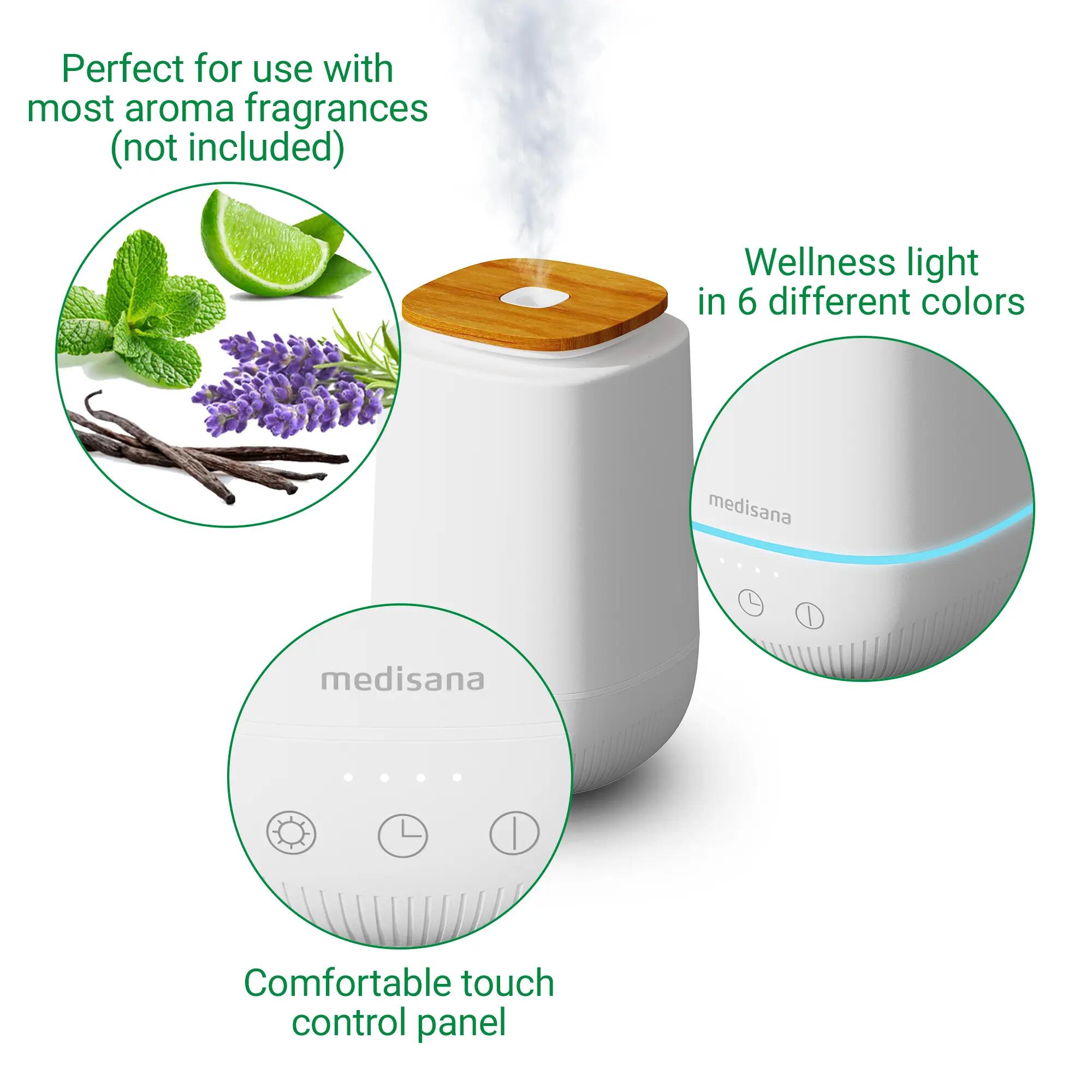 medisana AD 650 diffuseur ultrasonique éclairage 6 couleurs 4/6