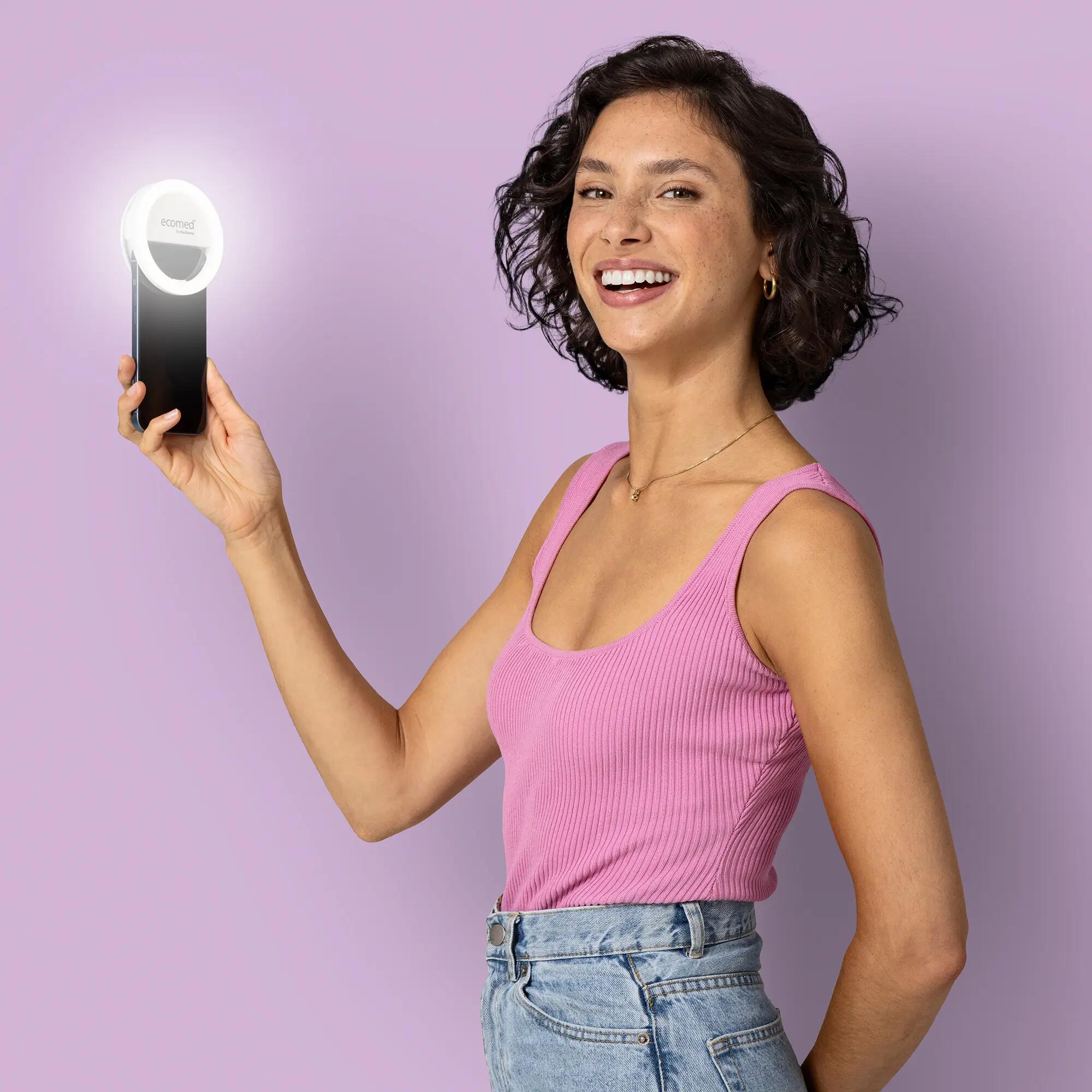 Espejo para selfies CM-20E 2en1 Recargable 3/5