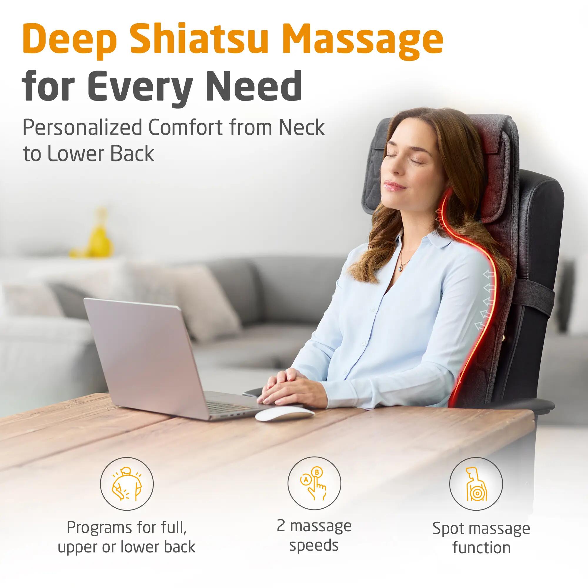 medisana MC 700 massage Shiatsu chauffant, grande surface pliable 3/6