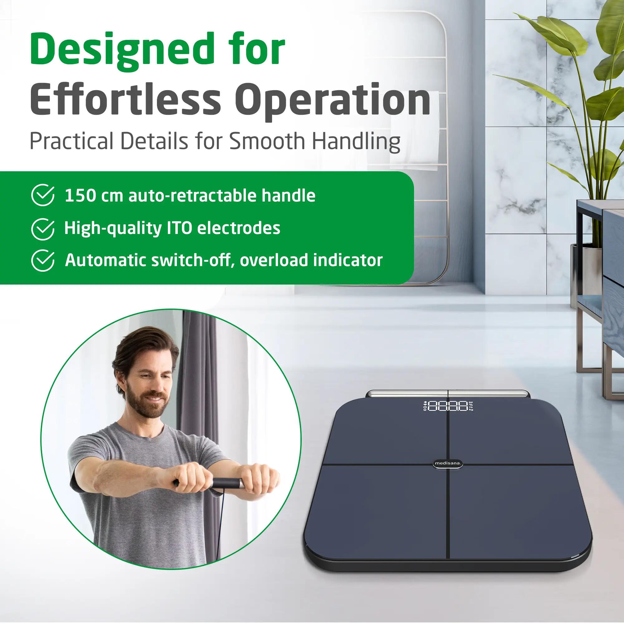 Lichaamsanalyseweegschaal BS 850 connect – 8-sensoren, Bluetooth 5/6