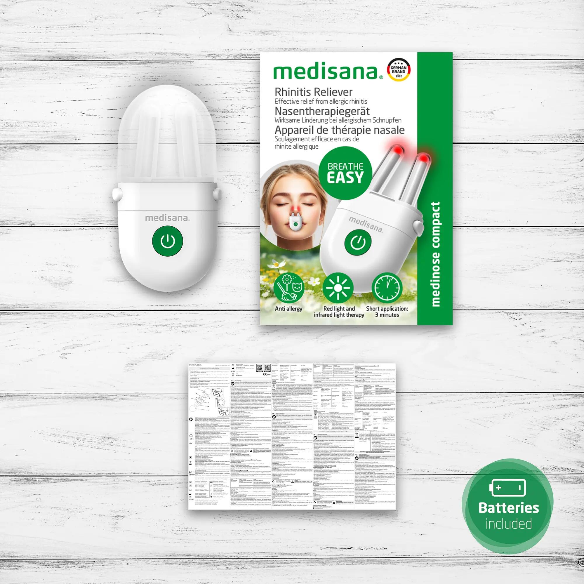 medisana medinose Thérapie nasale sans médication, lumière rouge/infrarouge 5/5